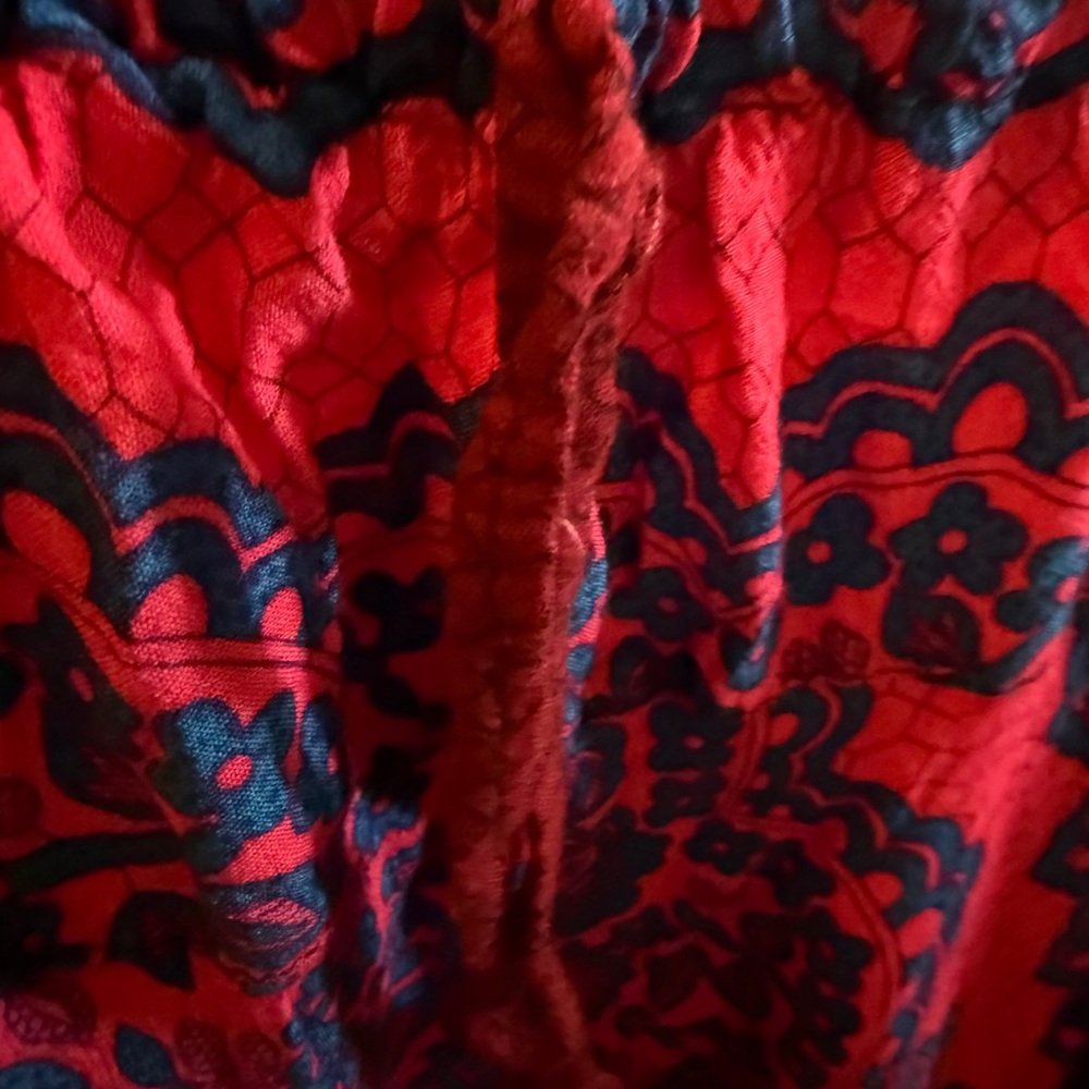 Source Unknown Pink And Blue Patterned Harem Pant… - image 6